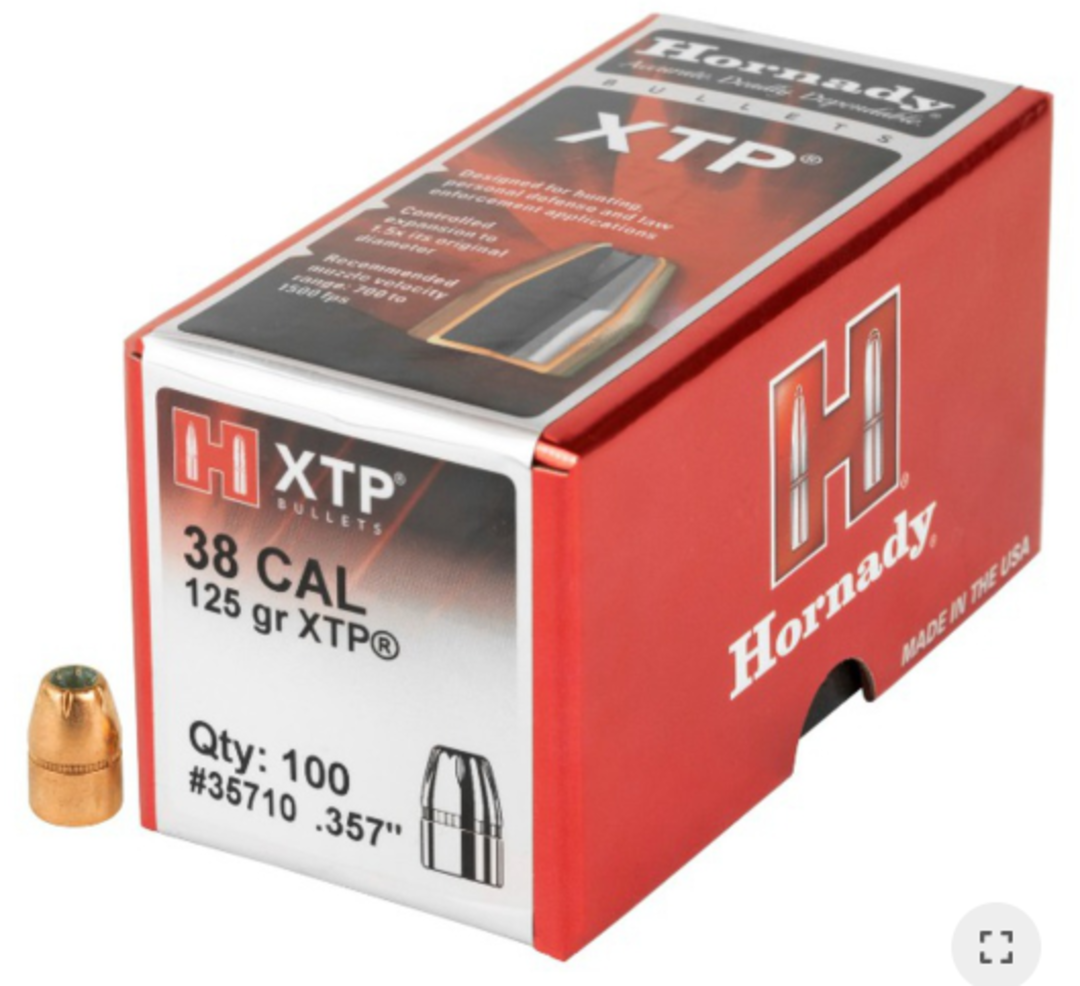 Hornady 38 cal .357 125 gr HP XTP Box of 100 #35710 image 0